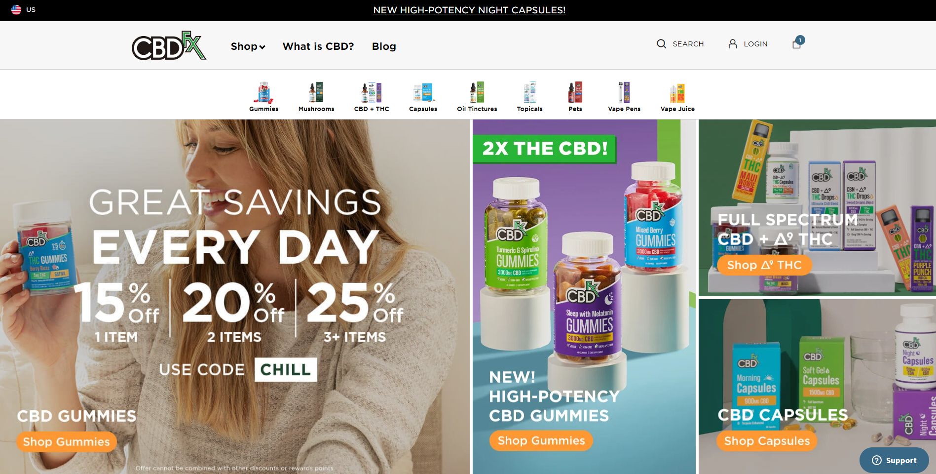 CBDfx Affiliate Program Homepage Image