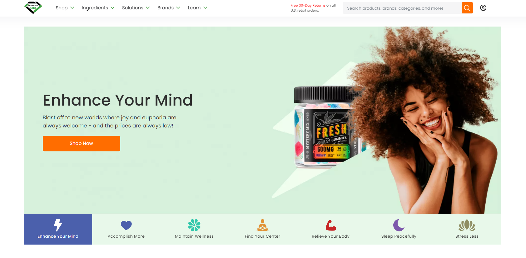 Diamond CBD Affiliate Program Homepage Image