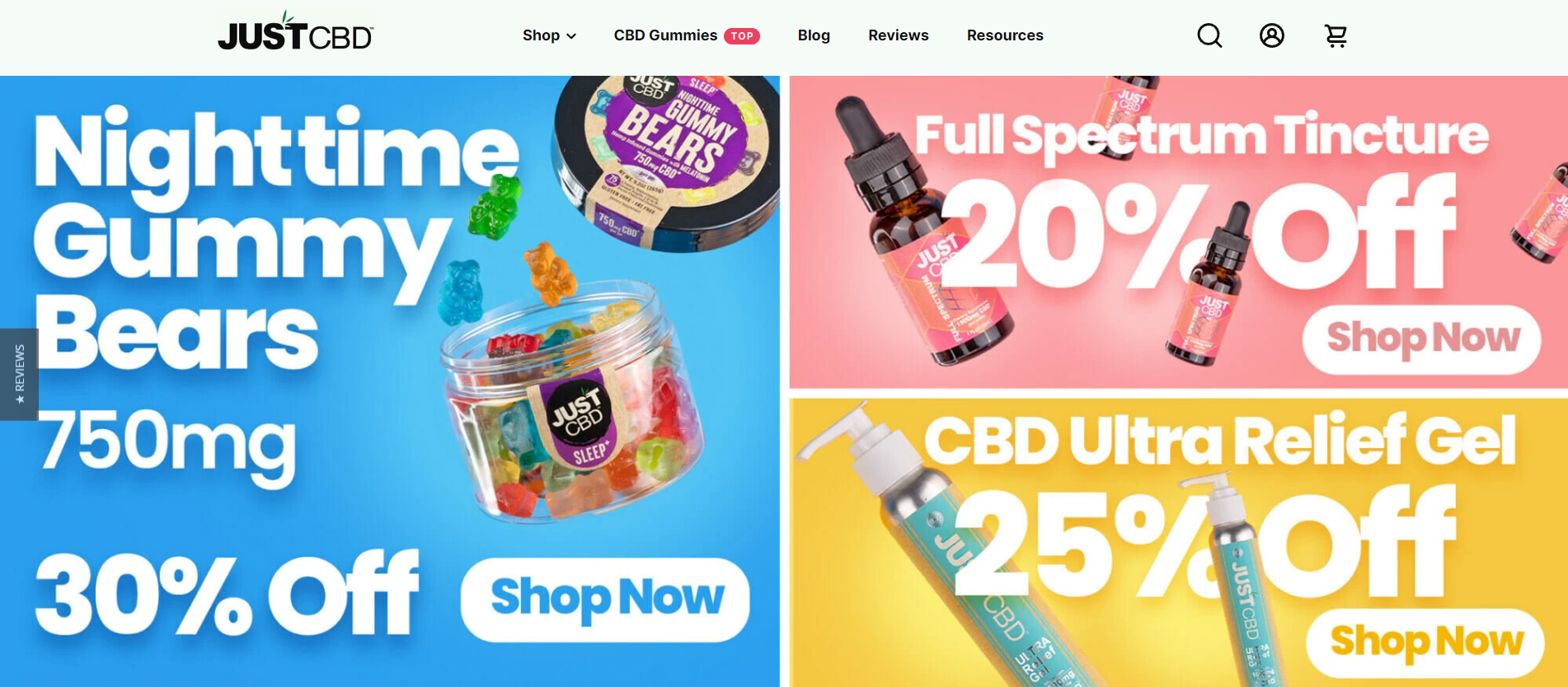 JustCBD Affiliate Program Homepage Image